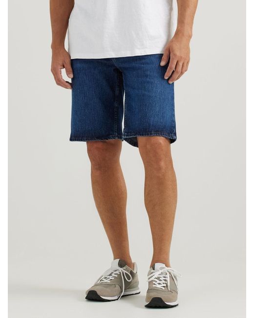 Lee Jeans Blue Mens Legendary Relaxed Fit Denim Shorts for men