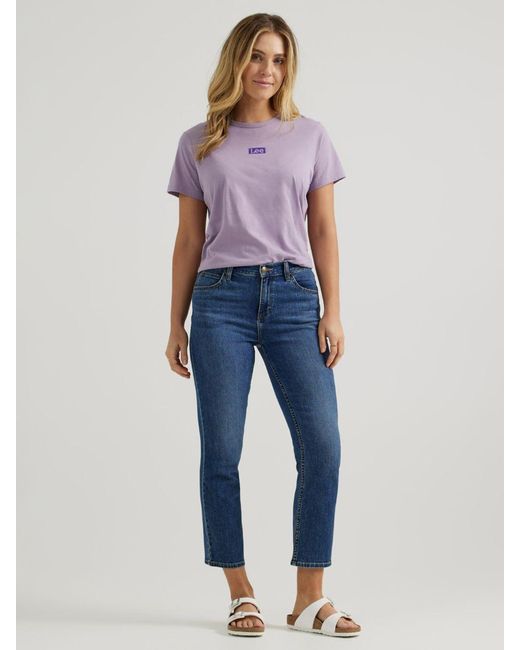 Lee Jeans Womens Legendary Regular Fit Capri in Blue Lyst