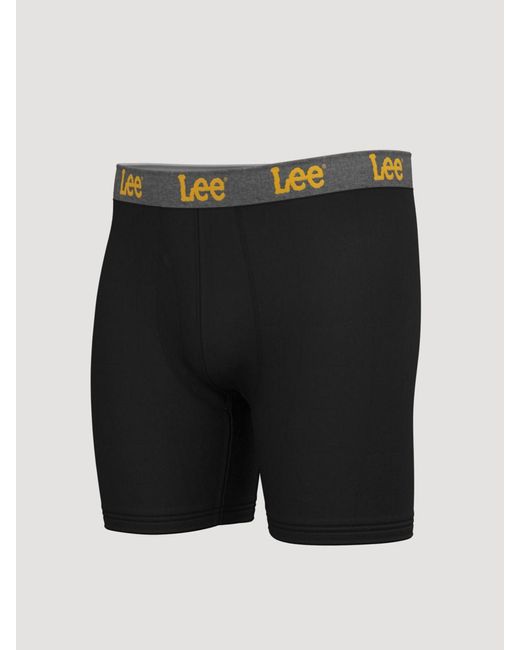 Lee Jeans Black Mens 3-pack Boxer Briefs for men