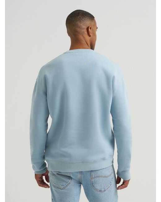 Lee Jeans Blue Mens Relaxed Fit Essential Workwear Sweatshirt for men