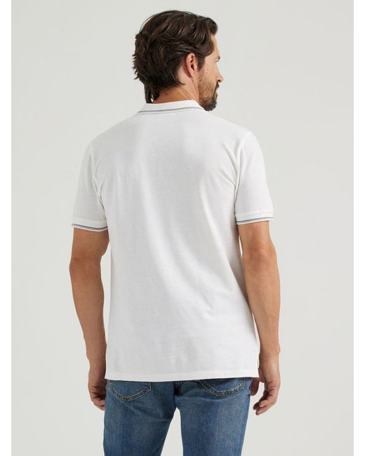 Lee Jeans White Mens Legendary Polo Shirt for men