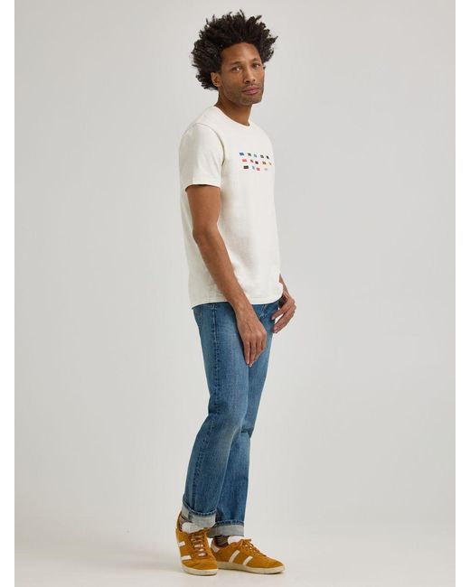 Lee Jeans White Mens X Paul Smith Label T-shirt for men