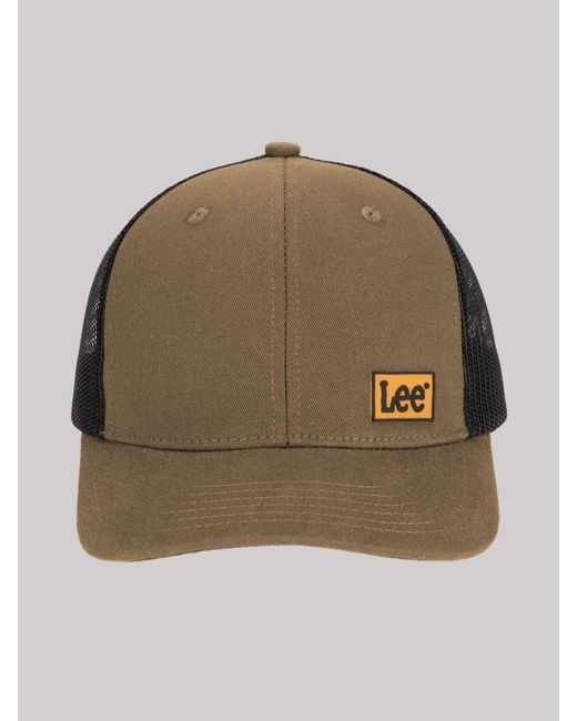 Lee Jeans Natural Rubber Logo Patch Mesh Hat for men