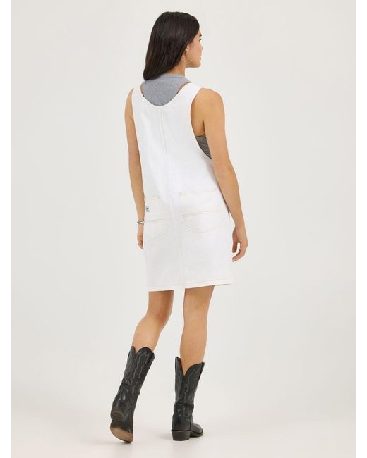 Lee Jeans Womens Loose Bib Denim Overall Dress in White | Lyst Lee Jeans Womens Loose Bib Denim Overall Dress in White | Lyst
