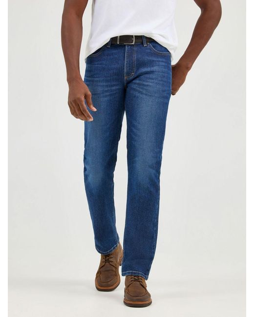 Lee Jeans Blue Mens Heritage Denim Mvp Regular Straight Jeans for men