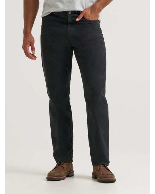 Lee Jeans White Relaxed Flannel And Fce Lined Straight Leg Jeans for men