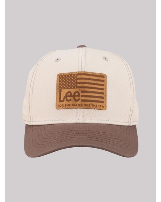 Lee Jeans Natural Mens Flag Patch Hat for men