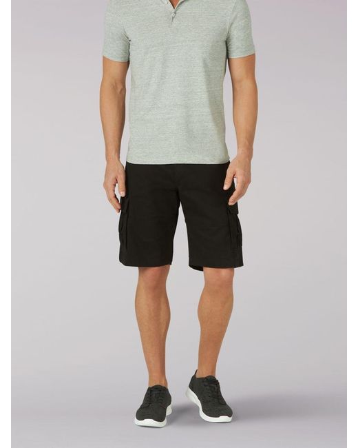 Lee Jeans Cotton Extreme Motion Carolina Cargo Shorts in Black for Men