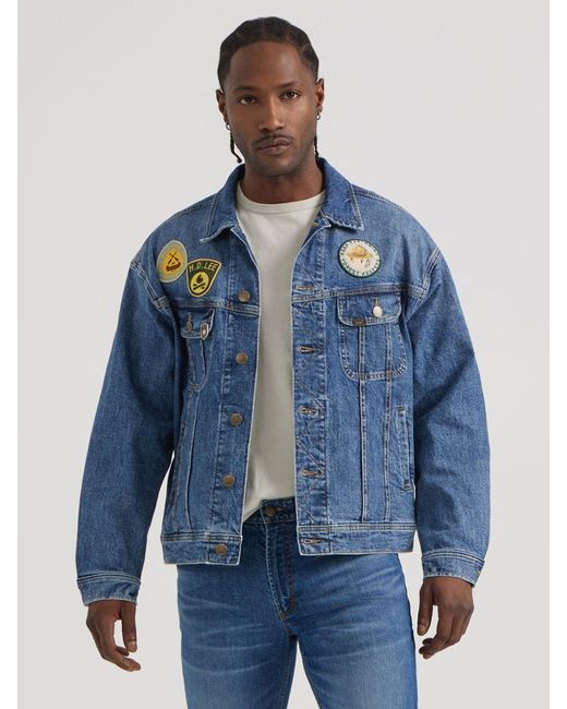 Lee Jeans Blue Mens Camp Rider Jacket for men