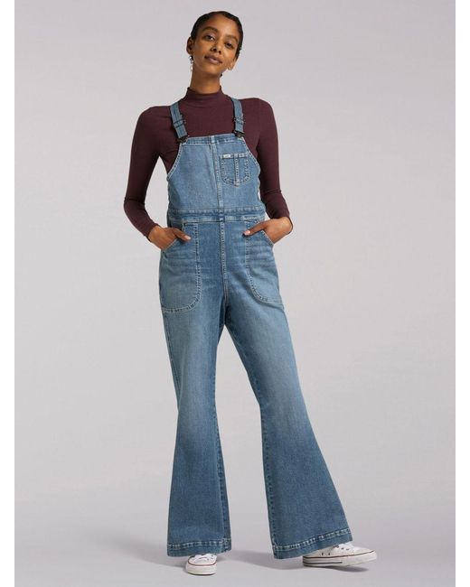 Lee Jeans European Collection Factory Flare Overall in Blue | Lyst