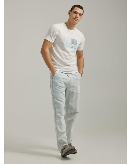 Lee Jeans Mens Striped Denim Carpenter Jeans in White for Men Lyst