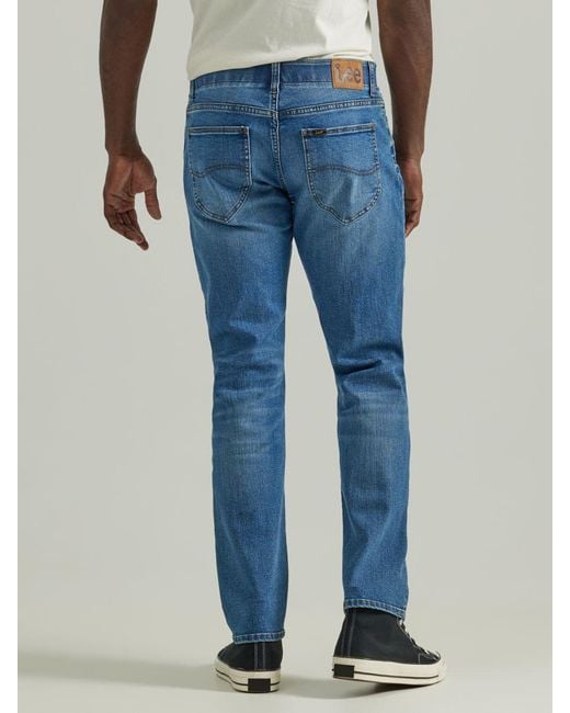 Lee Jeans Blue Extreme Motion Mvp Straight Fit Tapered Jeans for men