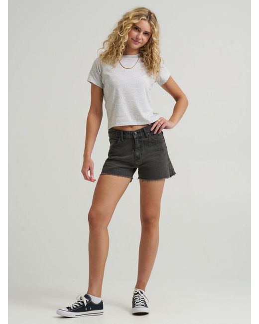 Lee Jeans Blue Womens Cut Off Shorts