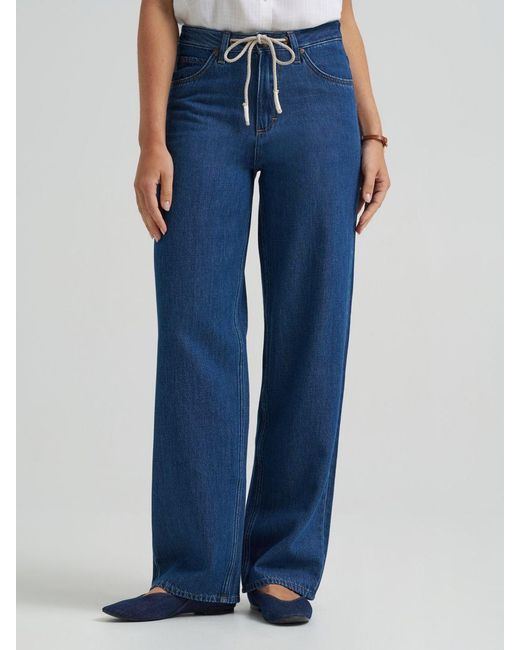 Lee Jeans Blue Legendary Loose Drawstring Trouser Jeans