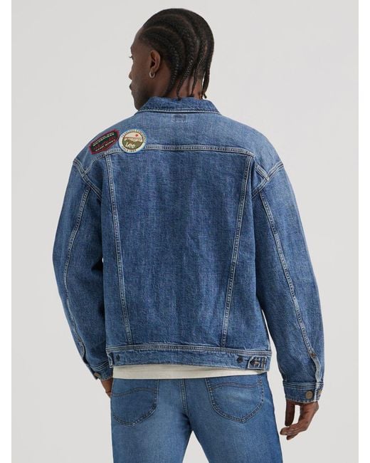Lee Jeans Blue Mens Camp Rider Jacket for men
