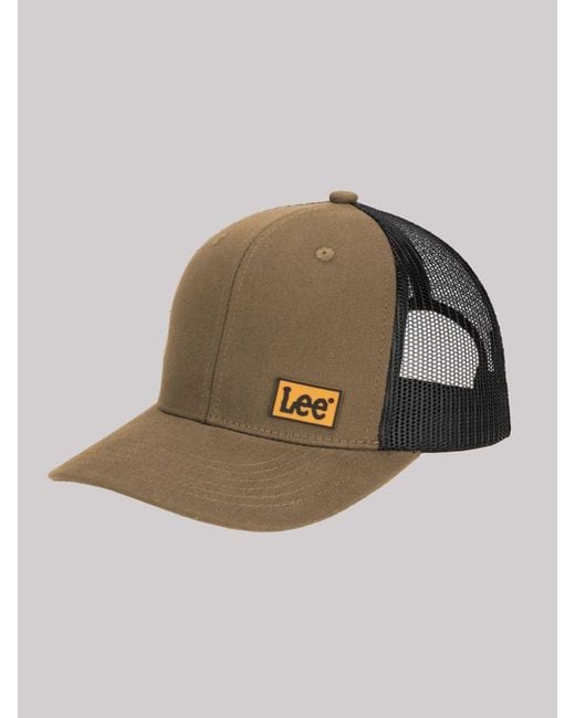 Lee Jeans Natural Rubber Logo Patch Mesh Hat for men