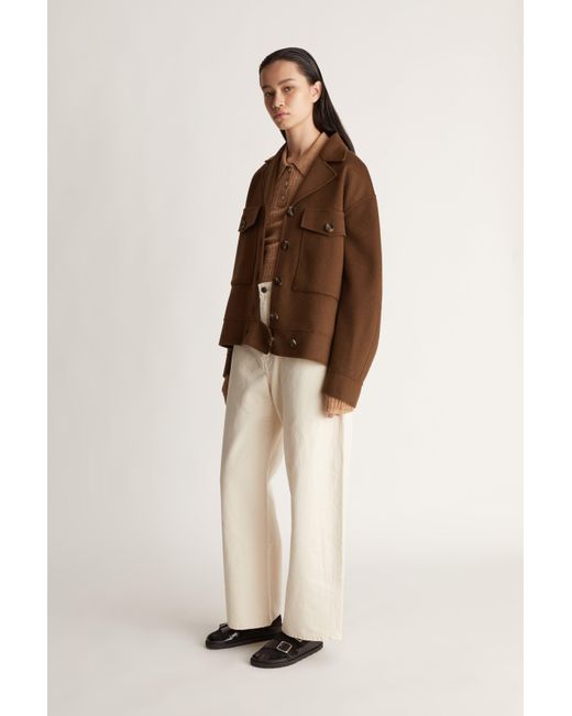 Lee Mathews Natural Florentine Cashmere Worker Jacket