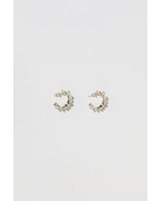 Faris Blue Dotto Hoops