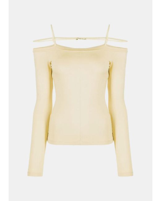 Jacquemus Synthetic 'le T-shirt Sierra' Lingerie T-shirt in Beige (White) | Lyst