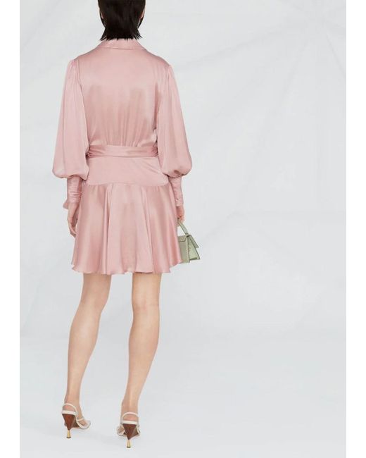 Zimmermann Silk Wrap Mini Dress in 