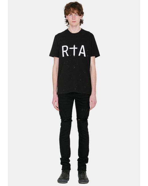 RTA Cotton Liam Logo Print T-shirt in Black for Men - Lyst