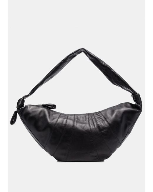 Lemaire Nappa Large Croissant Bag in Black | Lyst