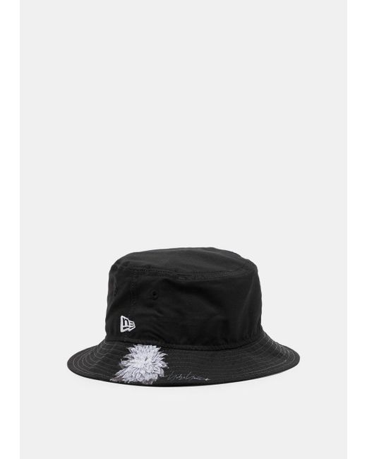 Yohji Yamamoto New Era Floral-print Bucket Hat in Black for Men | Lyst