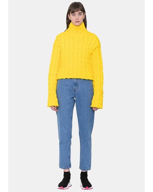 balenciaga sweater yellow