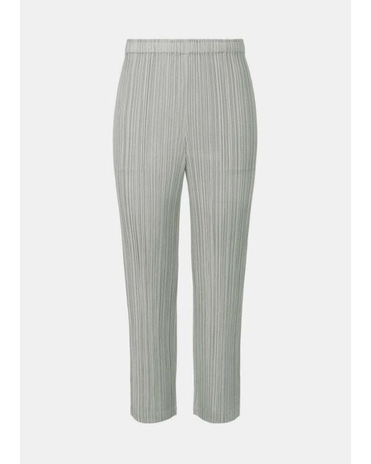 Pleats Please Issey Miyake Synthetic Pleated Pants in Cool Grey (Gray ...