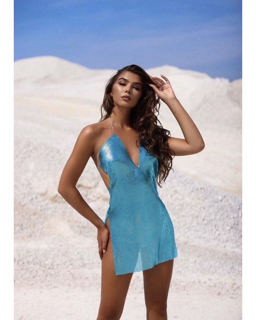 LemonLunar Blue The Roxy Chainmail Dress