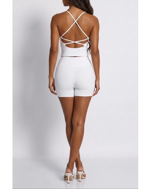 LemonLunar White The High Waisted Shorts