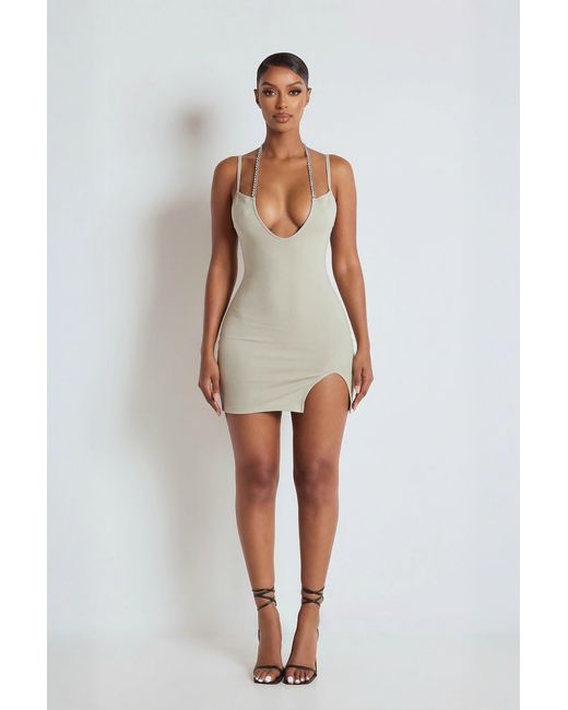LemonLunar Gray The Malena Bandage Dress