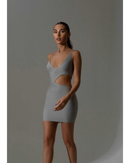 LemonLunar Gray The Adelina Bandage Dress