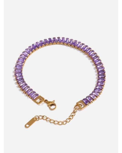 LemonLunar Purple 18K Plated Tennis Bracelet Certí X Lemonlunar