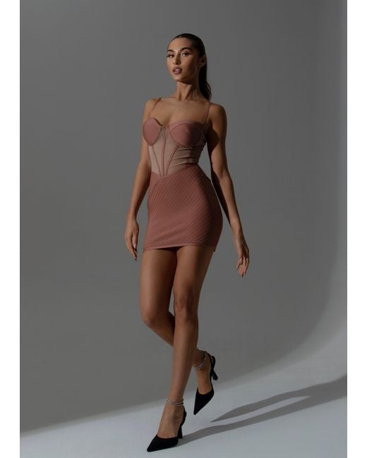 LemonLunar Gray The Hana Bandage Dress