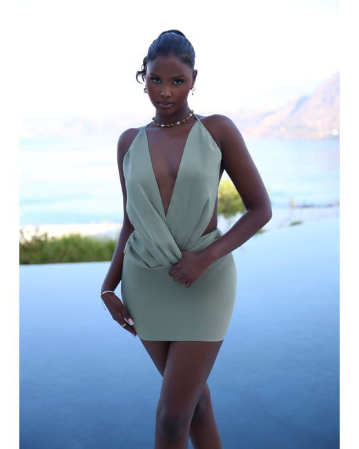 LemonLunar Green The Knot Bandage Dress