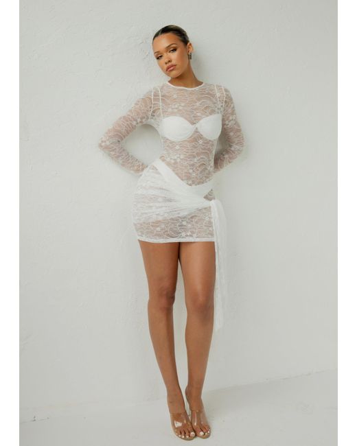 LemonLunar Gray The Amar Lace Dress