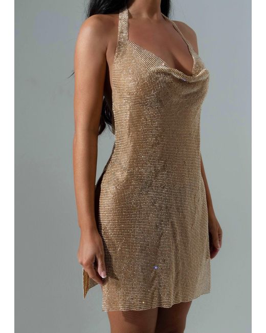 LemonLunar Metallic The Alannah Diamante Dress
