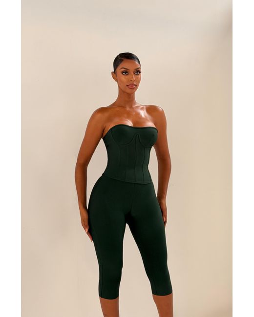 LemonLunar Green The Yasmin Bandage Capri Pants Deep