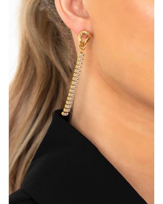 LemonLunar Black 14K Plated Diamante Earrings