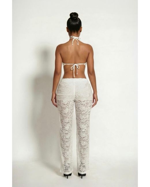 LemonLunar White The Cosette Lace Pants