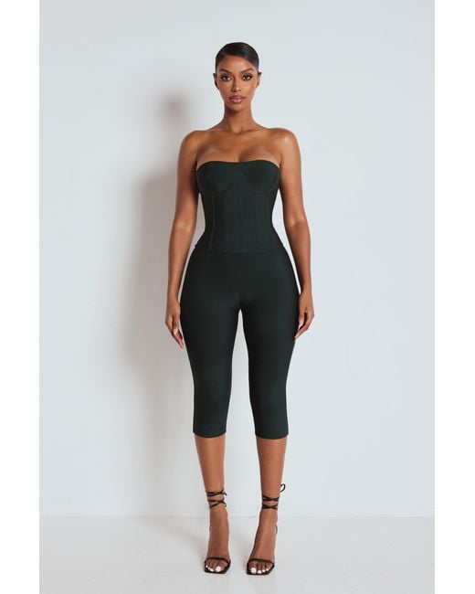LemonLunar Green The Yasmin Bandage Capri Pants Deep