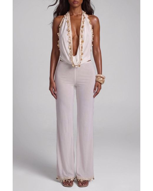 LemonLunar Purple The Willow Mesh Shell Pants