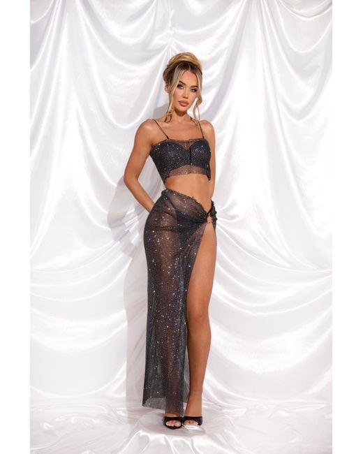 LemonLunar White The Dovica Mesh Diamante Set