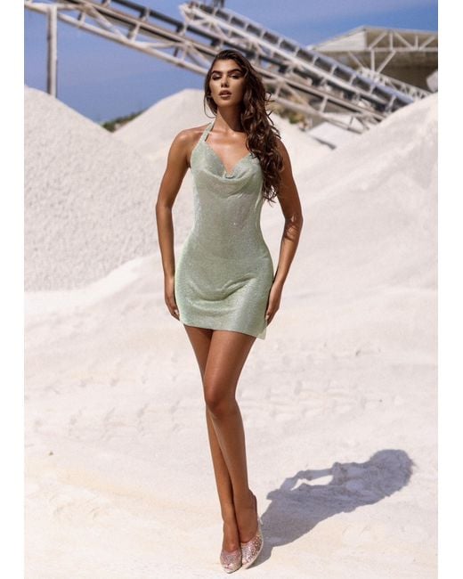 LemonLunar Black The Olivi Diamante Dress