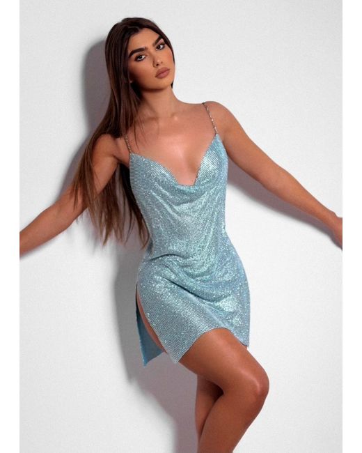 LemonLunar White The Lysha Diamante Dress