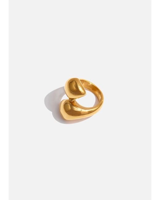 LemonLunar White 18K Plated Chunky Wrap Ring Certí X Lemonlunar