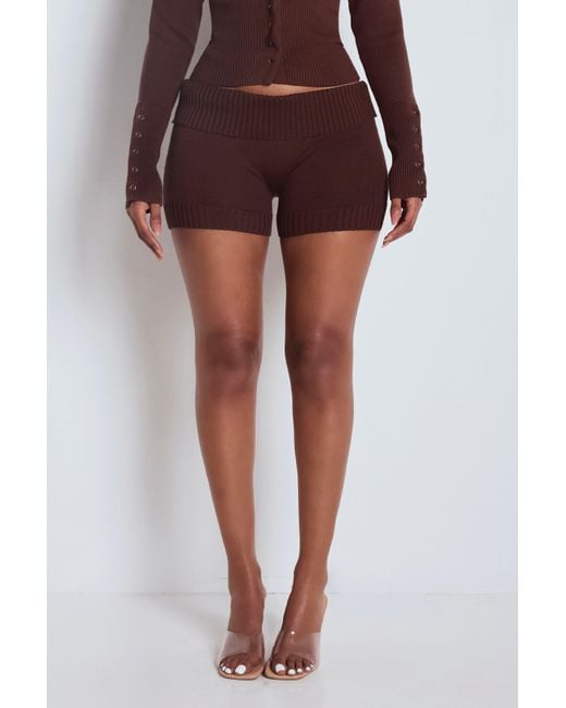 LemonLunar Red The Knit Shorts
