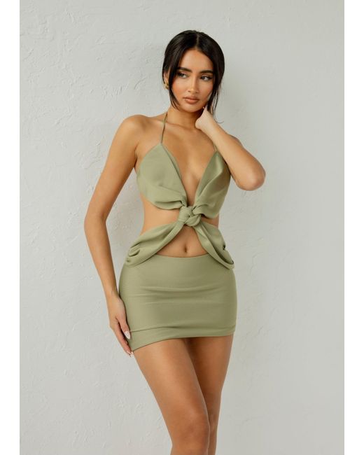 LemonLunar Green The Knot Bandage Dress