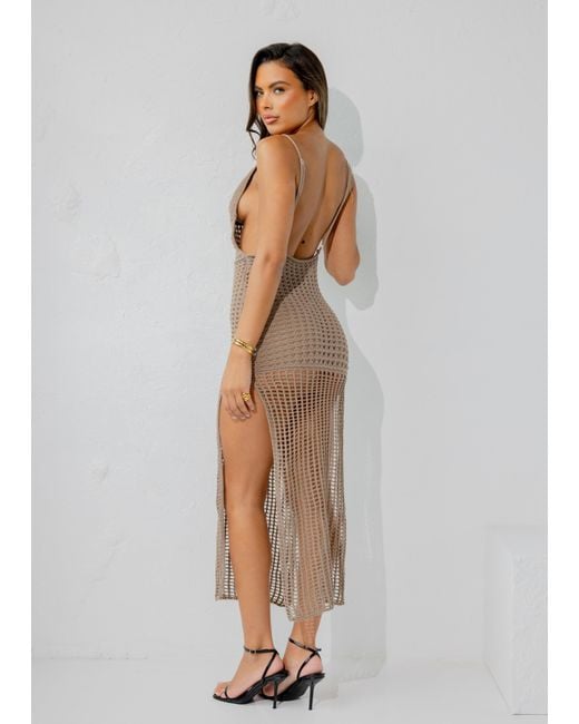 LemonLunar Natural The Aria Crochet Maxi Dress